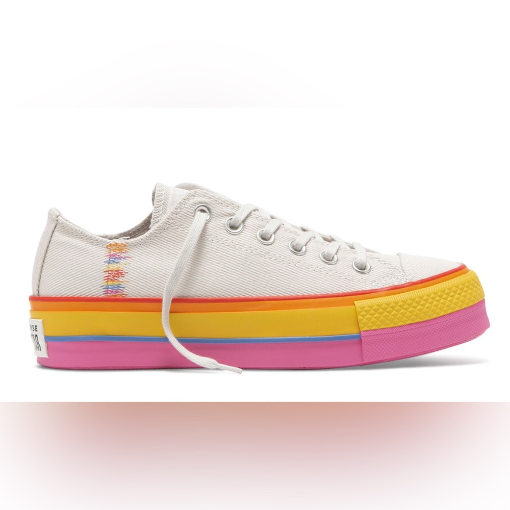 Converse All Star lift rainbow platform colorful